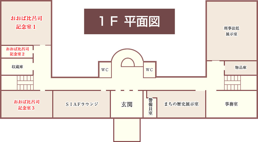 札幌市資料館 1F 平面図